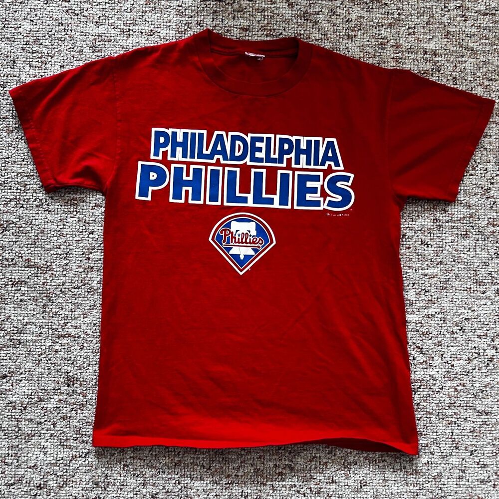 Phillies Dynasty 2003 Red Baseball Tee Large Vintage Philadelphia 2003